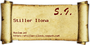 Stiller Ilona névjegykártya