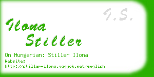 ilona stiller business card